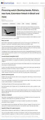 Financing watch: Desktop bonds, Ptrias new fund, Colombian fintech in Brazil and more